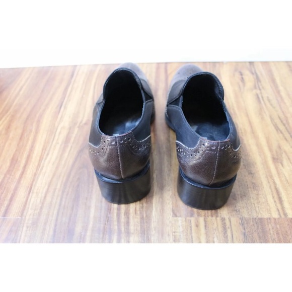 Jeffrey Campbell Wingtip Heel Loafer Black Brown Size 8.5 - Picture 7 of 8